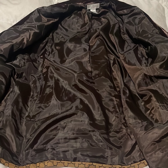 Soft Surroundings Brown Kimono Jacket Open Front - Velvet Lapel and Cuffs - Picture 6 of 7